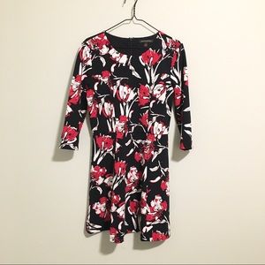 Banana Republic Floral Dress Navy Red White 6